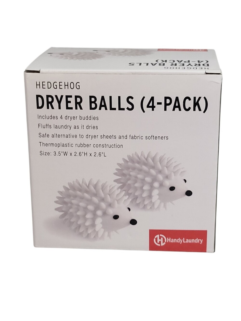 Handy Laundry Hedgehog Dryer Balls 4 Pack Reusable Fabric Softener Eco-Friendly